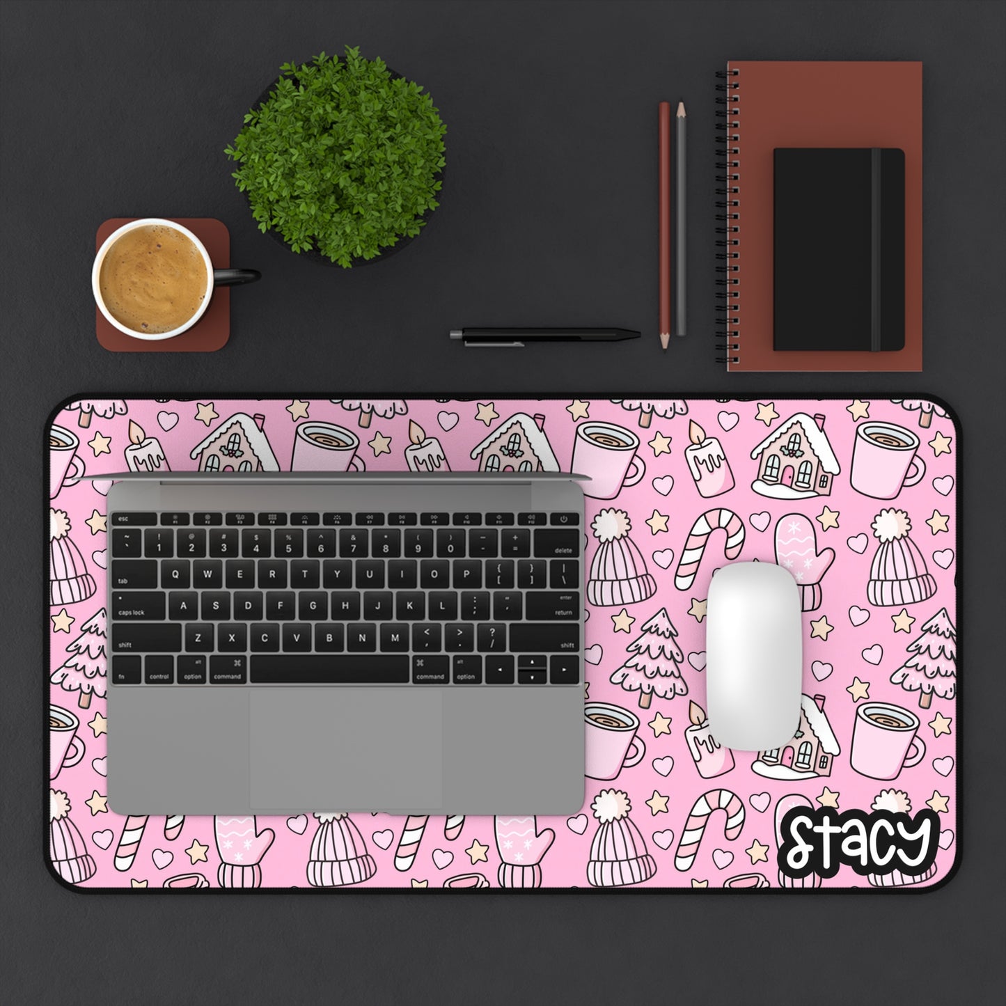Cozy Desk Mat with Holiday Patterns
