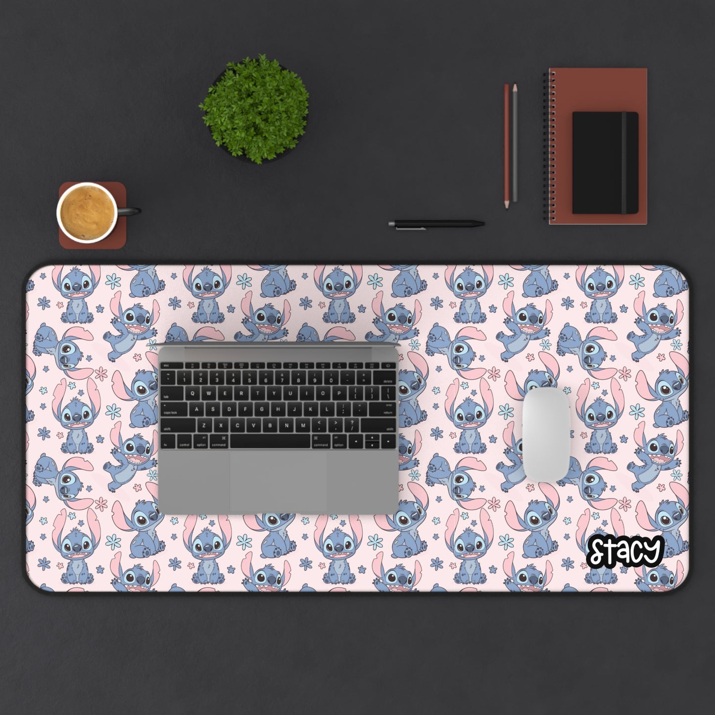 Cute Stich Desk Mat, Cute Lilo & Stich Desk Mat, Office Decor, Gaming Mouse Pad, Easy Clean Desk Accessory, Gift for Students and Teachers, Desk Mat for Kids
