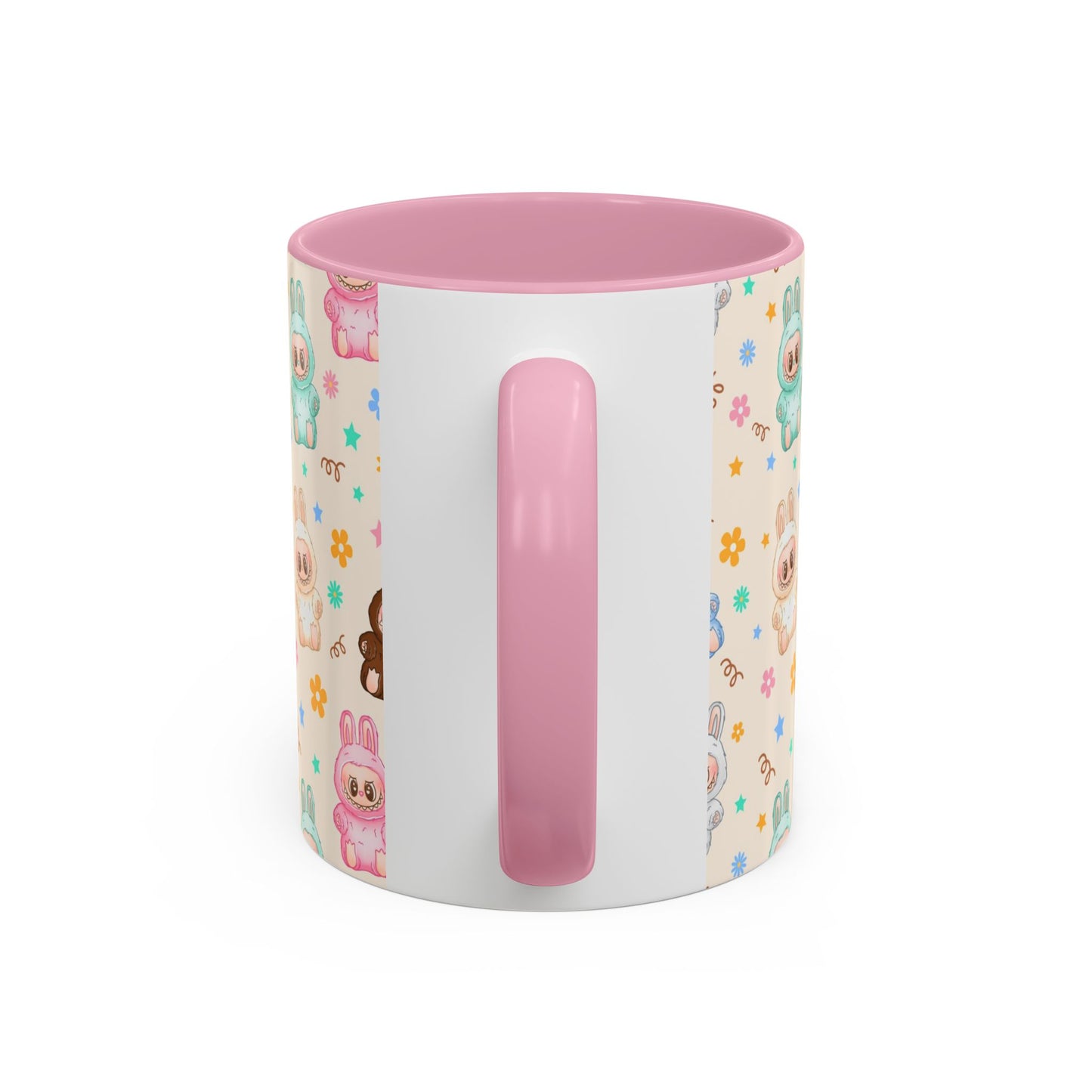 Cute Labubu Coffee Mug, Cute Monsters Coffee Mug, Gift for Kids, Easter Mugs, Floral Drinkware