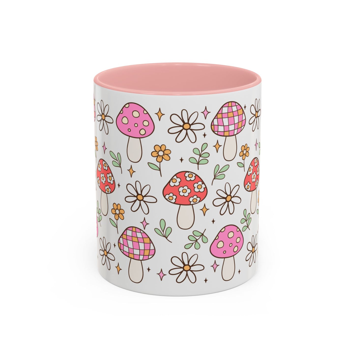 Whimsical Mushroom Coffee Mug - Floral Design for Nature Lovers