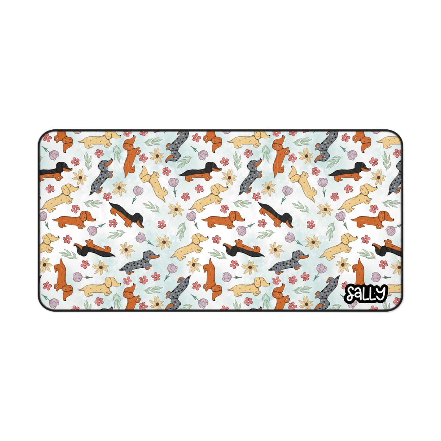 Cute Dachshund Dog Pattern Desk Mat - Perfect for Pet Lovers and Home Offices
