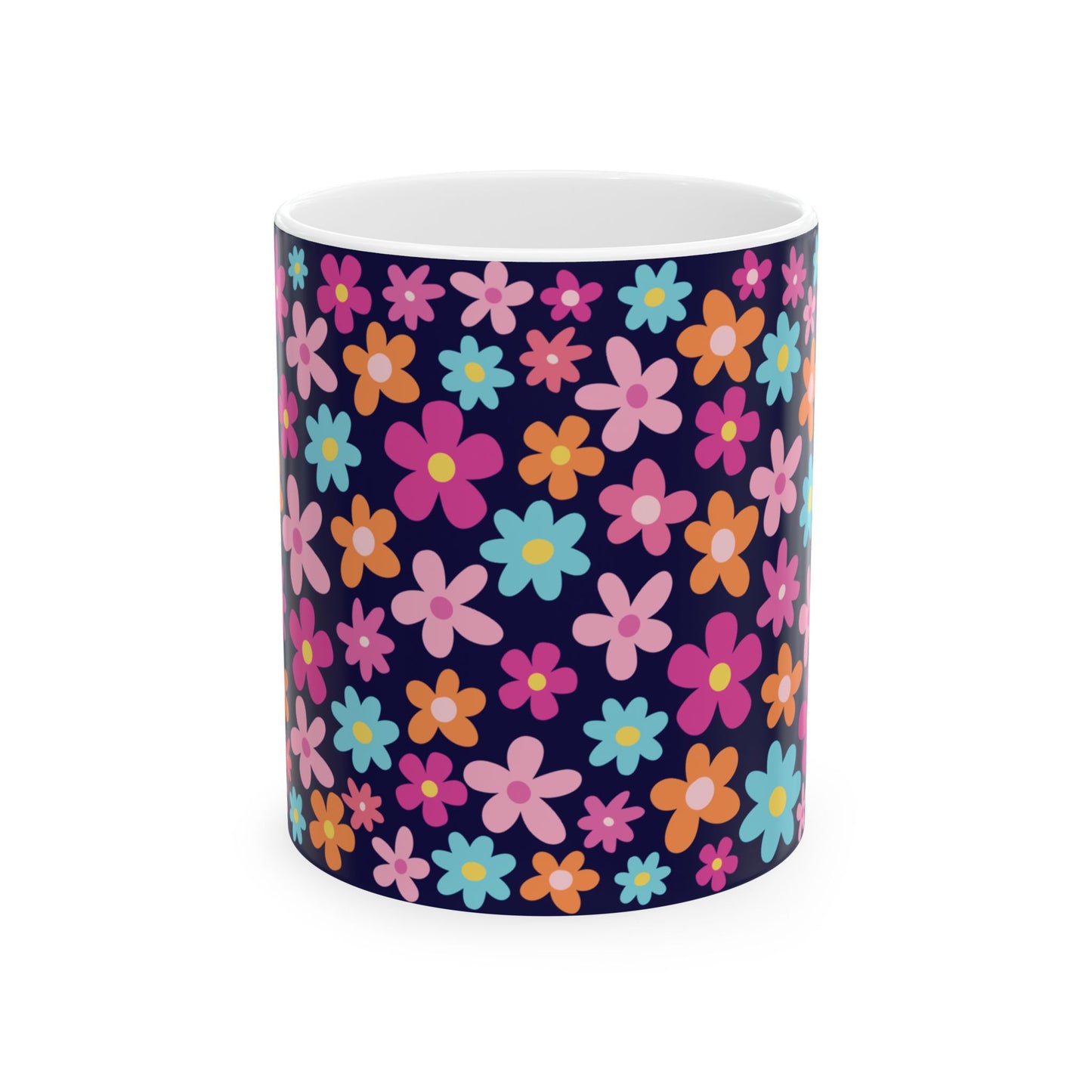 Colorful Floral Ceramic Mug - 11oz & 15oz