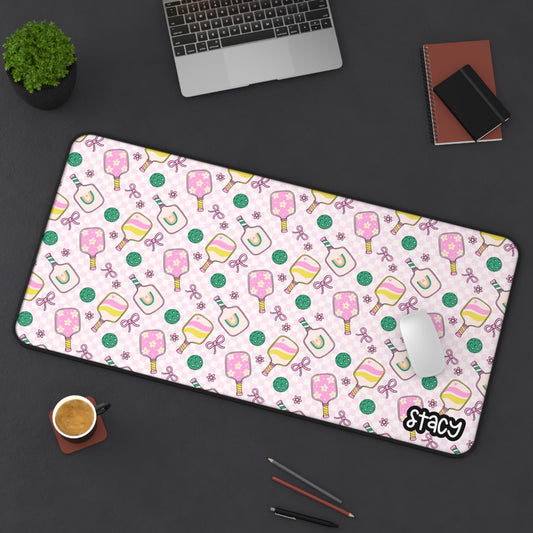 Cute Pickleball Desk Mat, Coquette Pickleball Mouse Pad, Home Office Decor, Gift for Students, Desk Accessories, Study Stationery, Cute Work Space