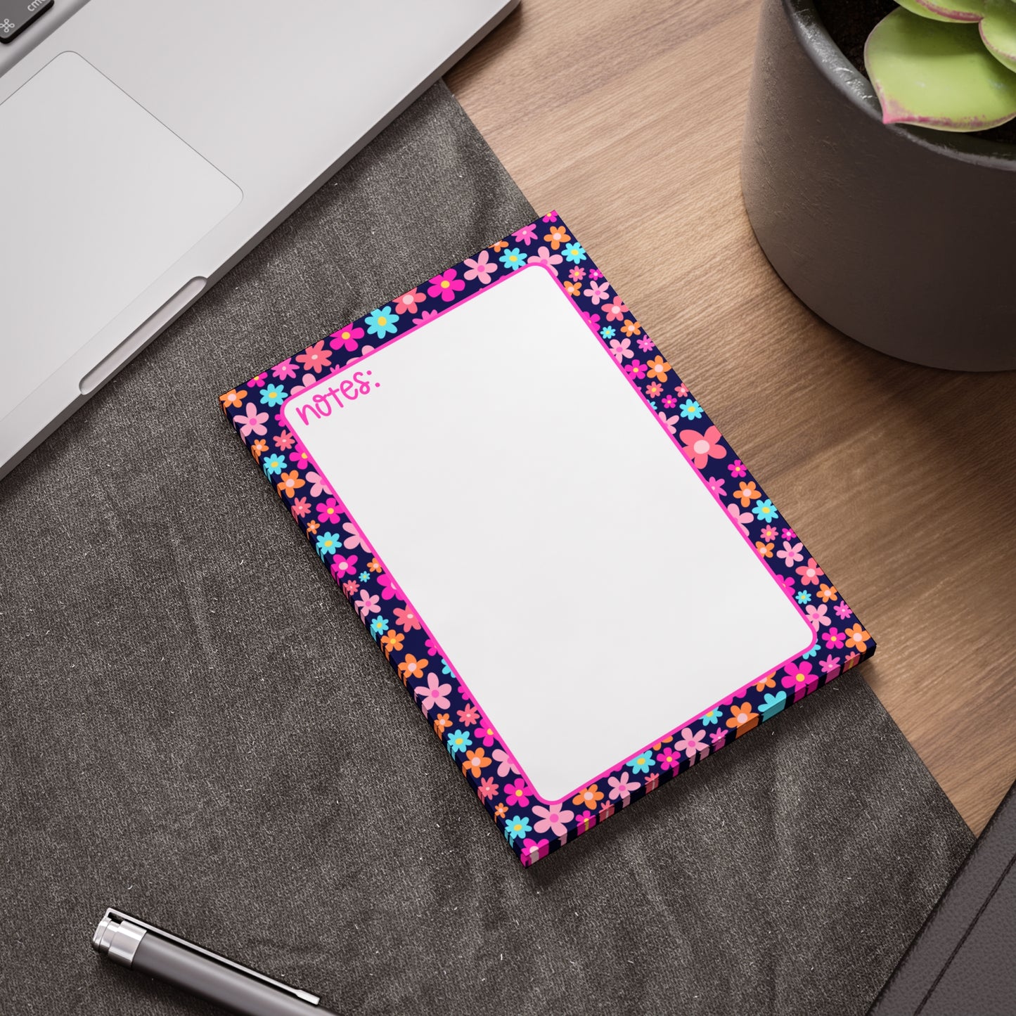 Flower Pattern Post-it® Note Pads - Bright & Colorful Sticky Notepad for Everyday Use