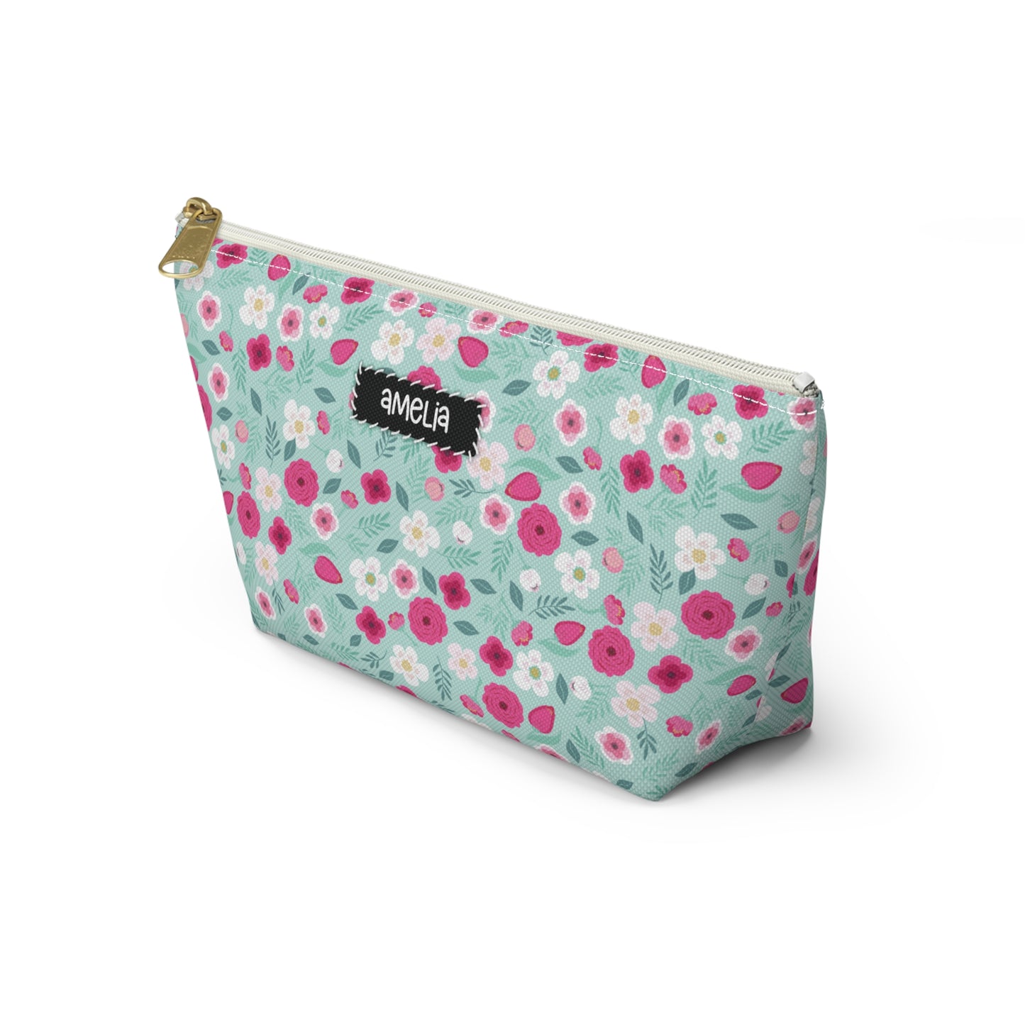 Personalized Floral Pouch | Floral Accesories Bag