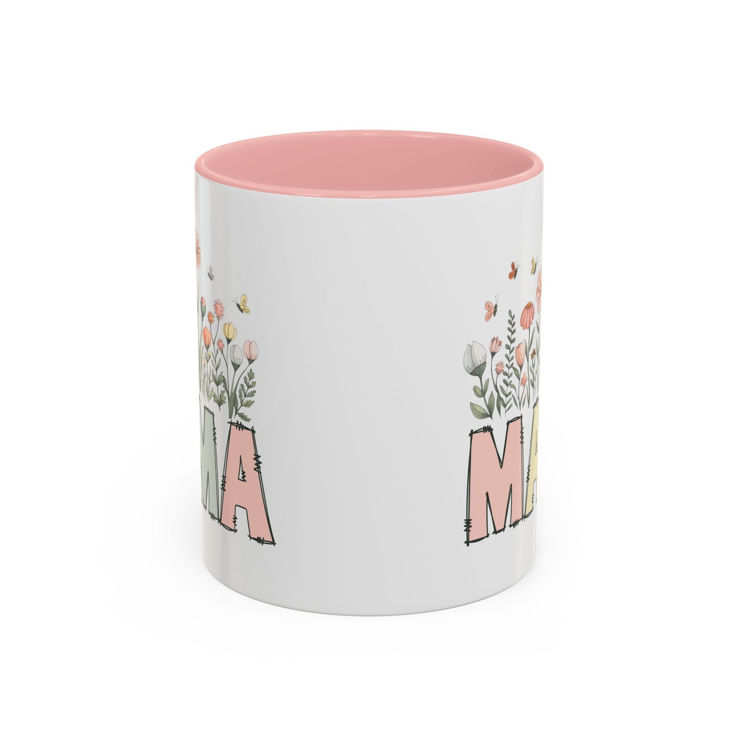 Floral 'MAMA' Accent Coffee Mug - Perfect Gift for Moms