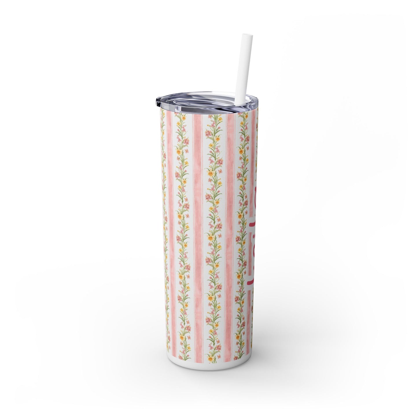 Personalized Coquette Floral Tumbler 20oz