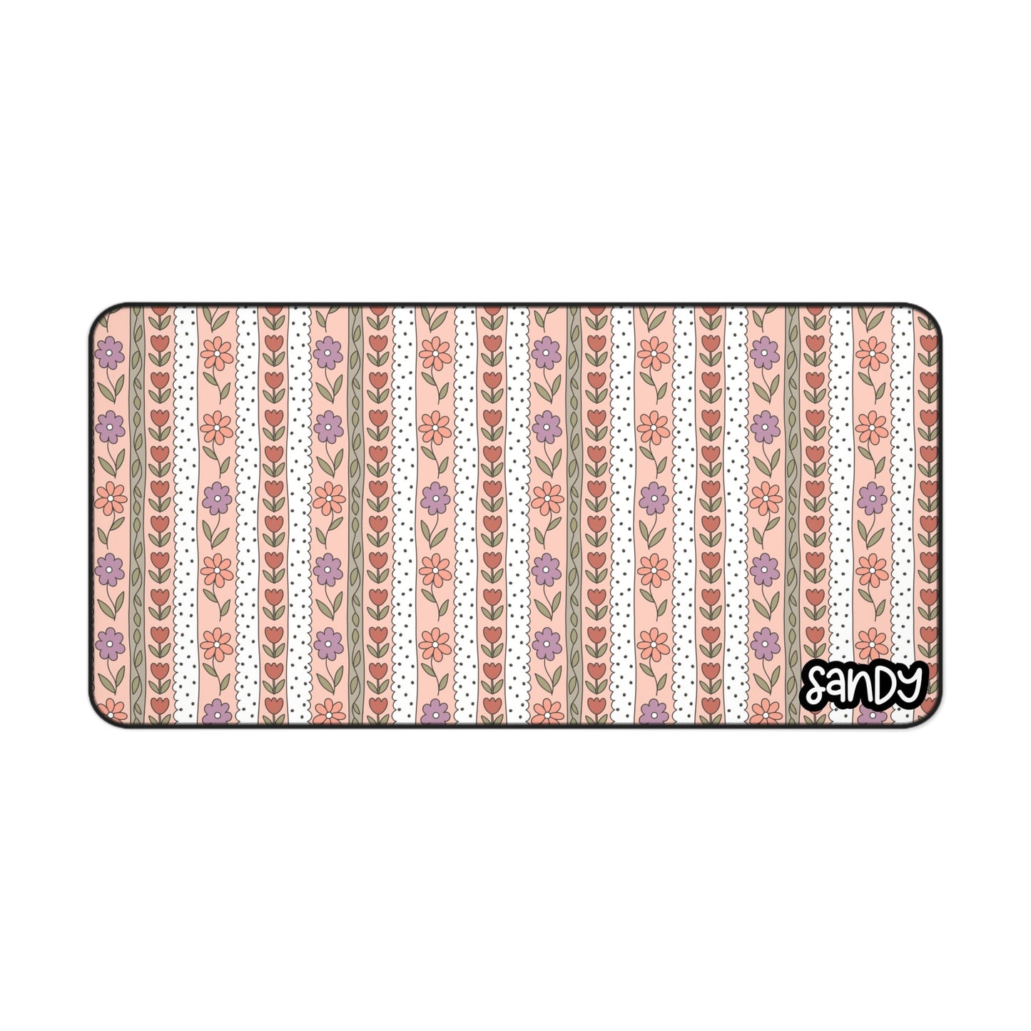 Floral Desk Mat - Elegant Workspace Decor, Computer Mat, Home Office Accessory, Teacher Gift, Inspirational Desk Pad