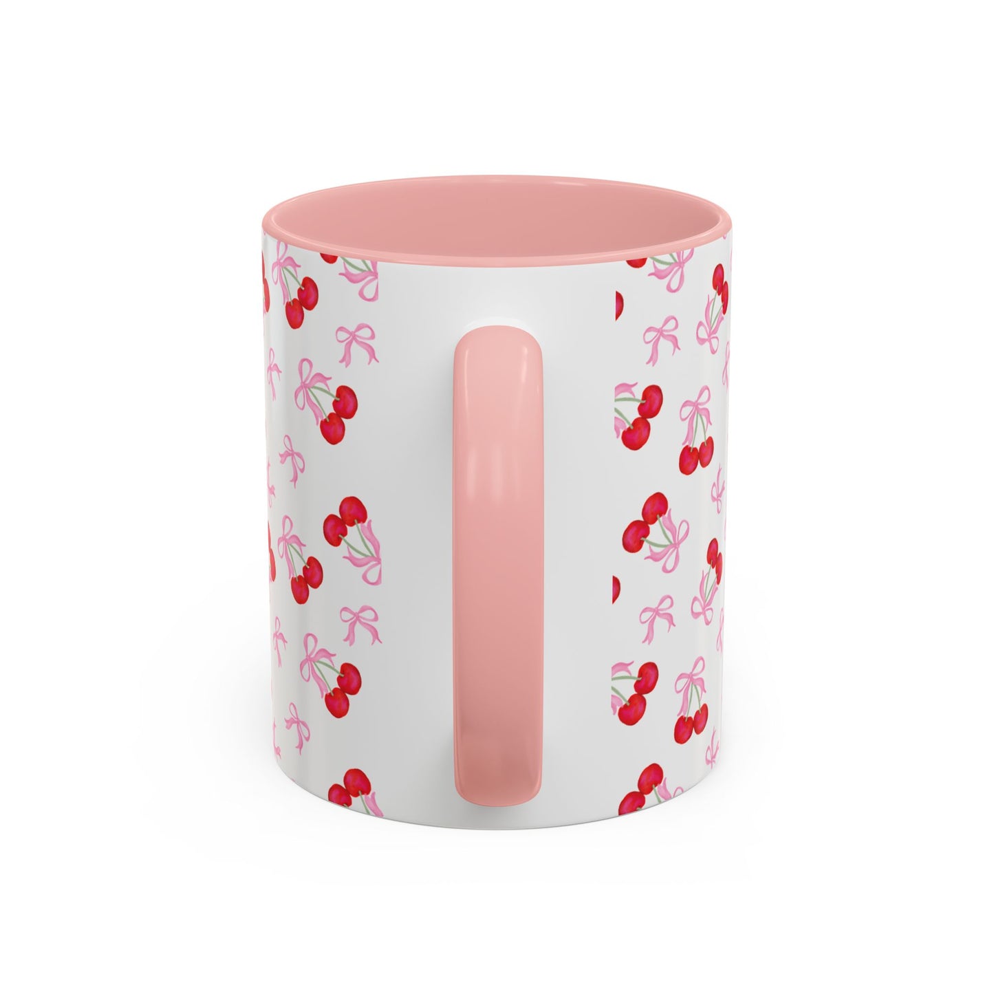 Cute Coquette Bows & Cherries Coffee Mug (11oz)