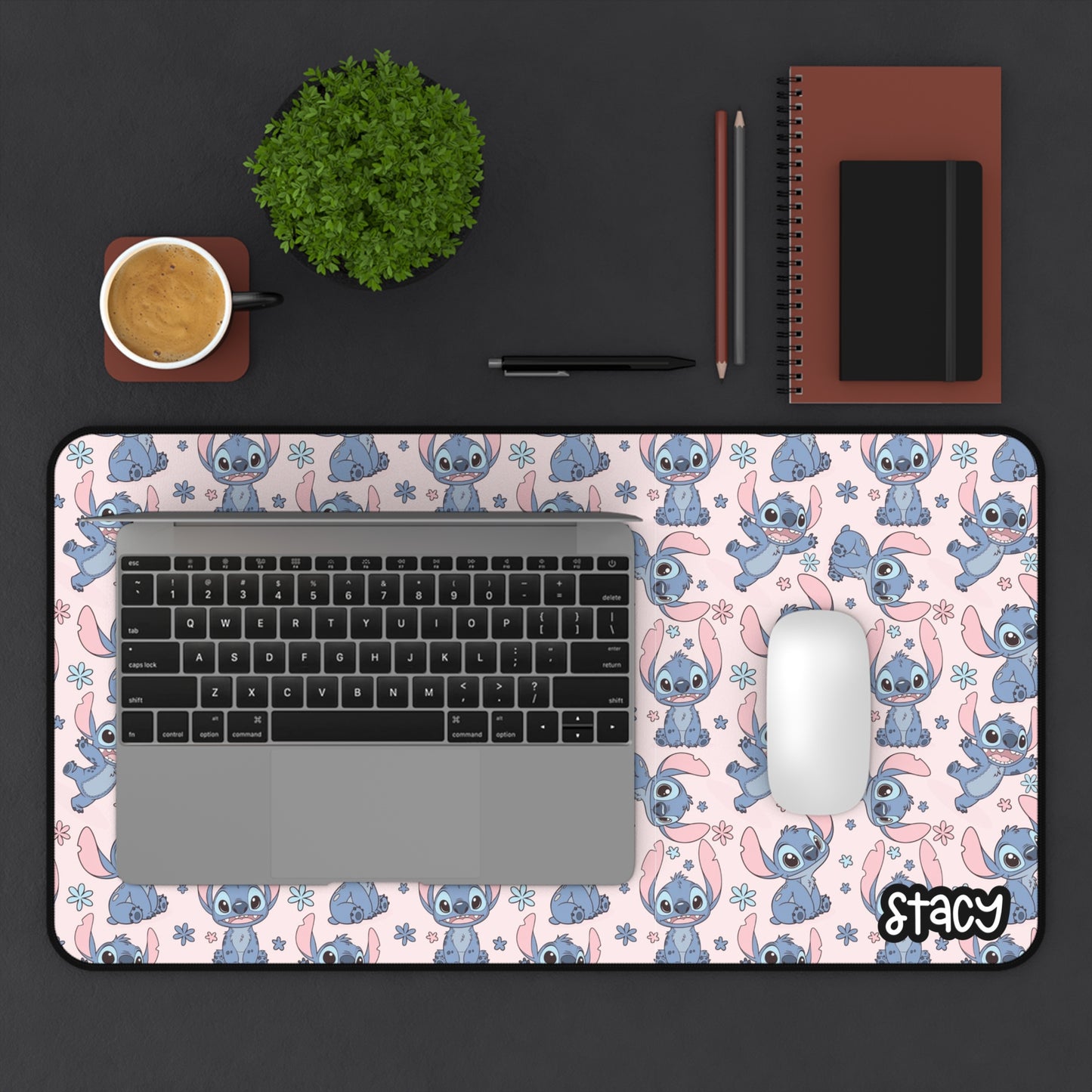 Cute Stich Desk Mat, Cute Lilo & Stich Desk Mat, Office Decor, Gaming Mouse Pad, Easy Clean Desk Accessory, Gift for Students and Teachers, Desk Mat for Kids