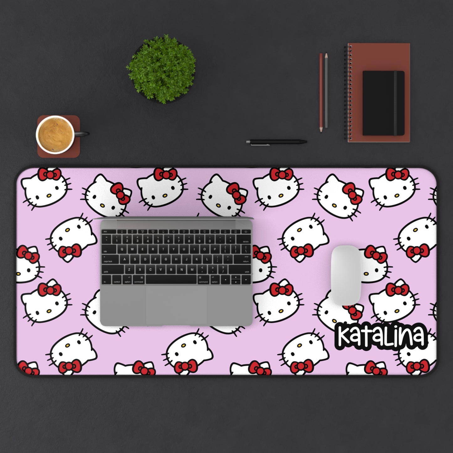 Personalized Hello Kitty Desk Mat | Cute Desk Pads