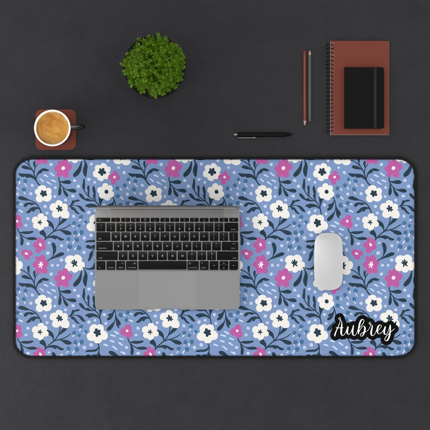 Elegant Floral Personalized Desk Mat | Blossom Luxe Desk Pad| Cute Desk Pad