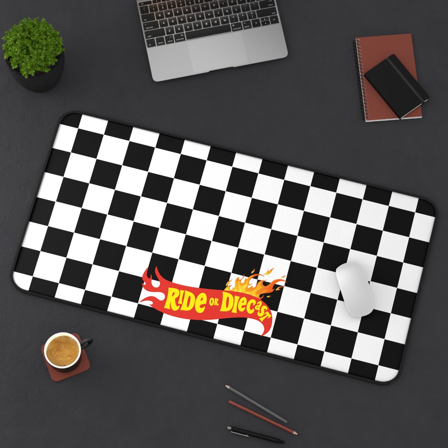Ride or Die Desk Mat - Racing Motif Premium Desk Pad