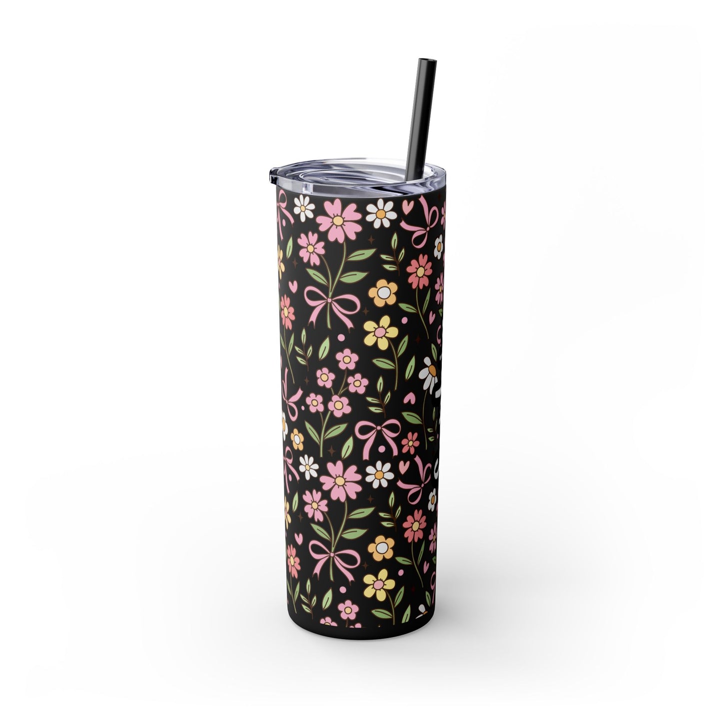 Personalized Matte Skinny Tumbler with Straw, 20oz