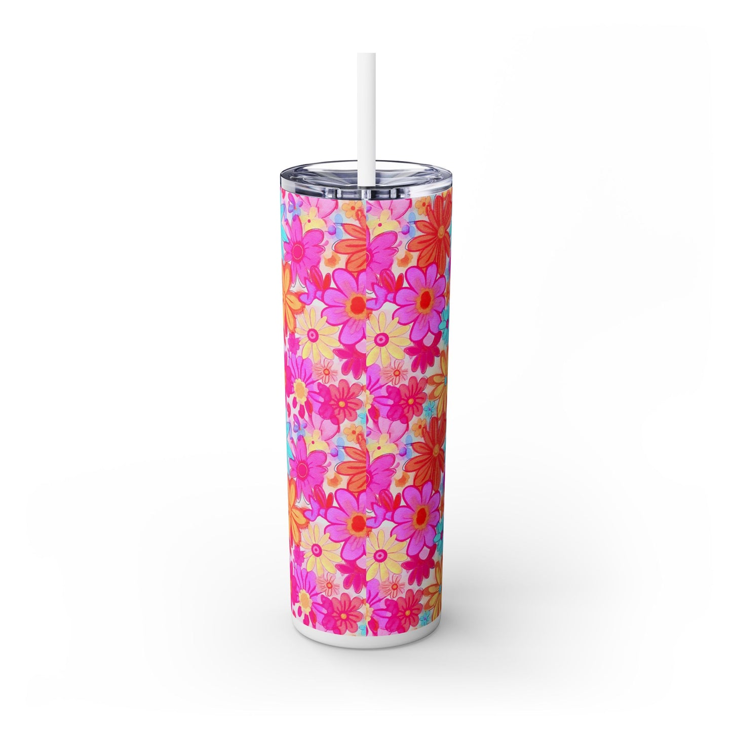 Personalized Tropical Flowers Tumbler