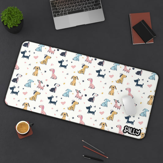 Cute Dog Pattern Desk Mat - Perfect for Pet Lovers and Home Offices