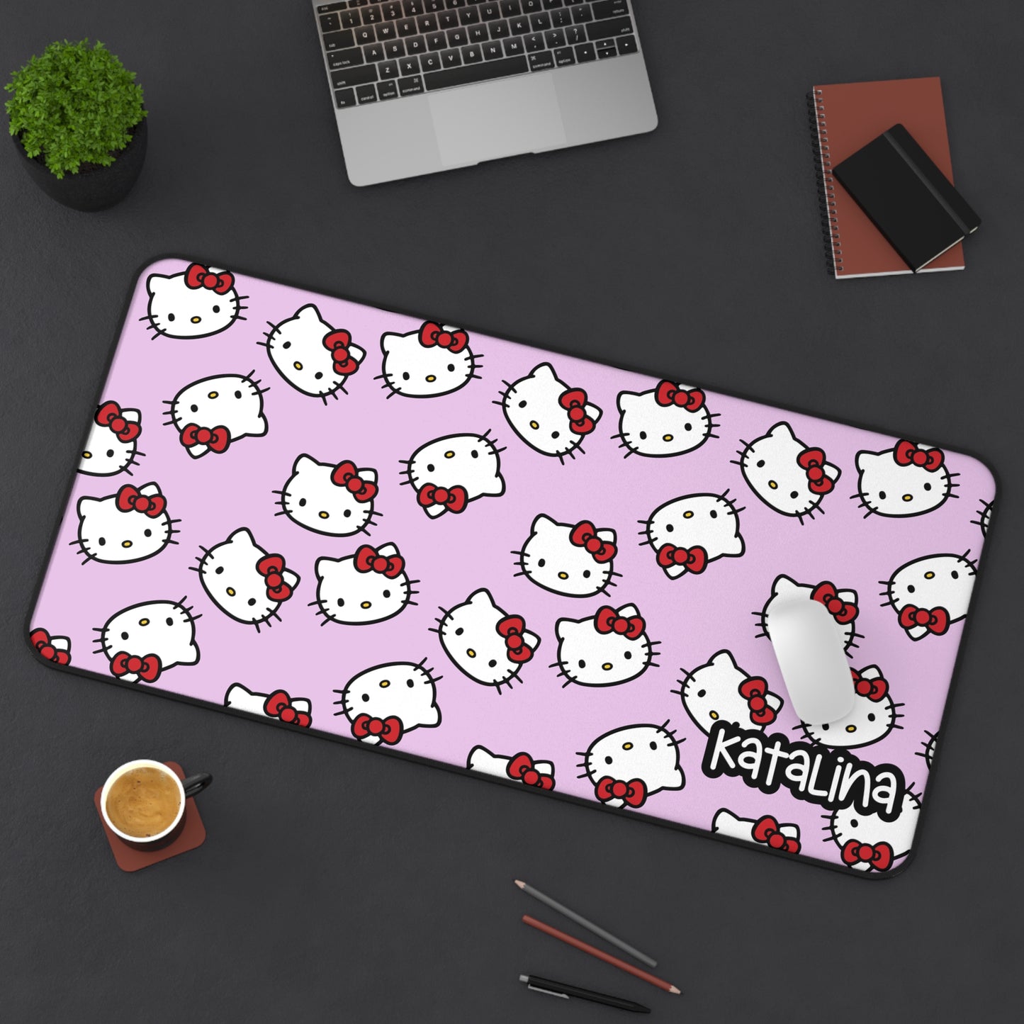 Personalized Hello Kitty Desk Mat | Cute Desk Pads