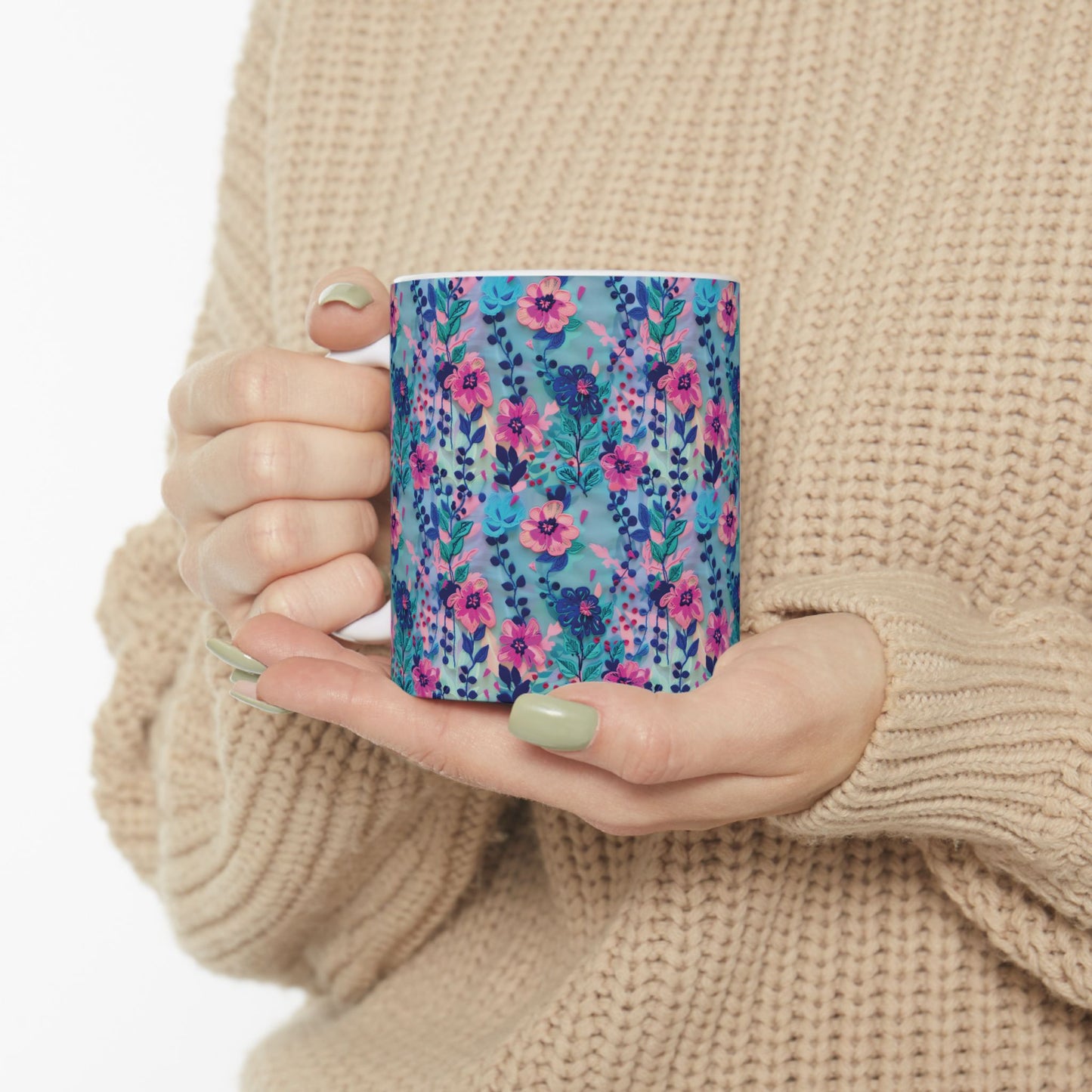 Cute Floral Coffee Mug (11oz)