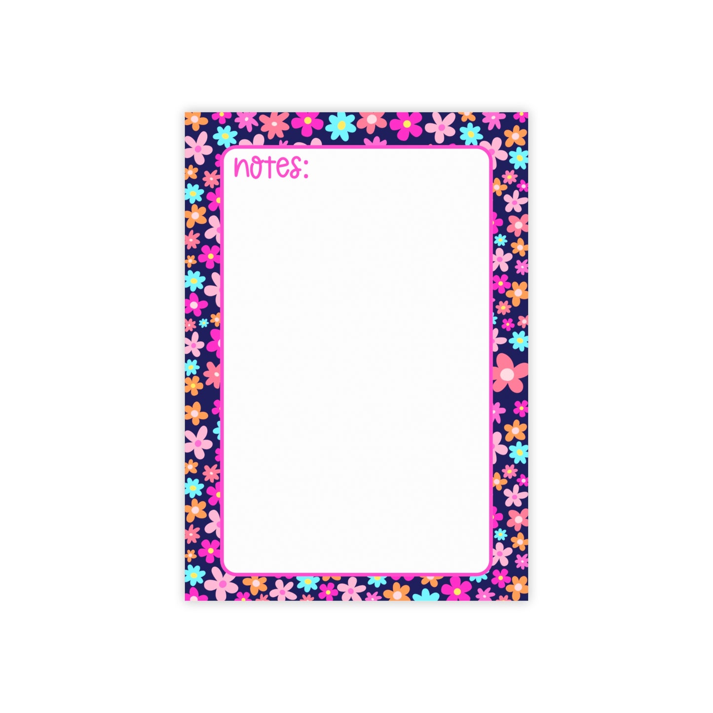 Flower Pattern Post-it® Note Pads - Bright & Colorful Sticky Notepad for Everyday Use
