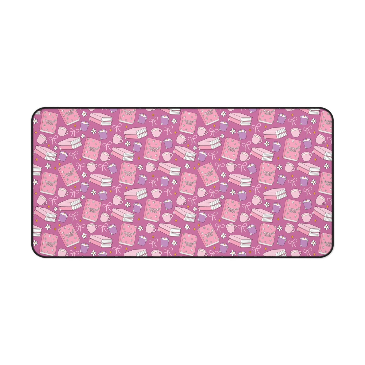 Bookish Girlie Desk Mat - Light Pink