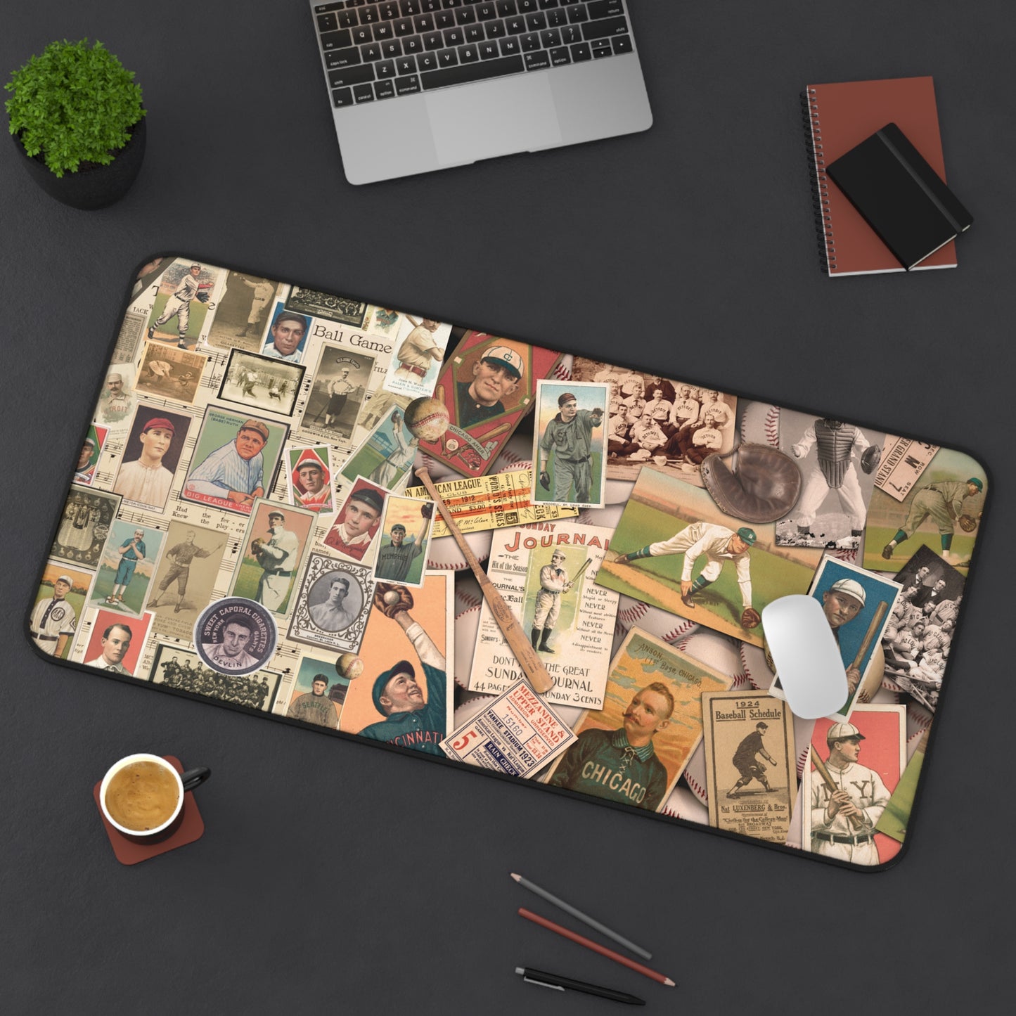 Vintage Baseball Desk Mat - Perfect for Sports Fans & Home Offices
