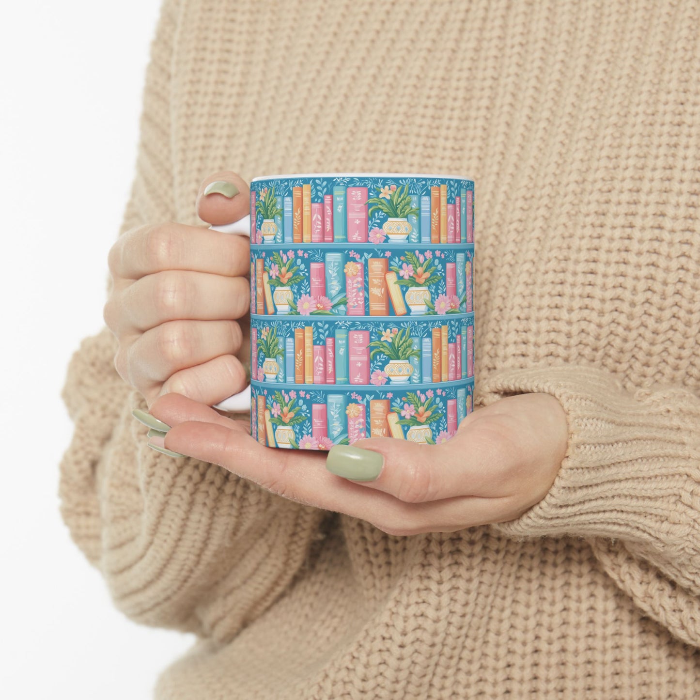 Cute Spring Flowers Booklover Coffee Mug (11oz)