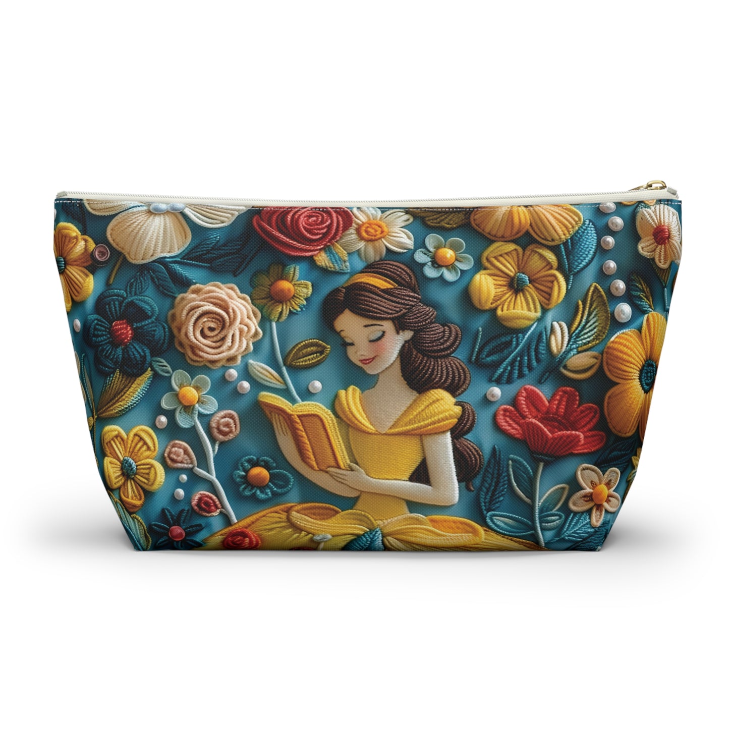 Disney Princess Belle Reading Floral Pouch | Princess Belle Accesories Bag