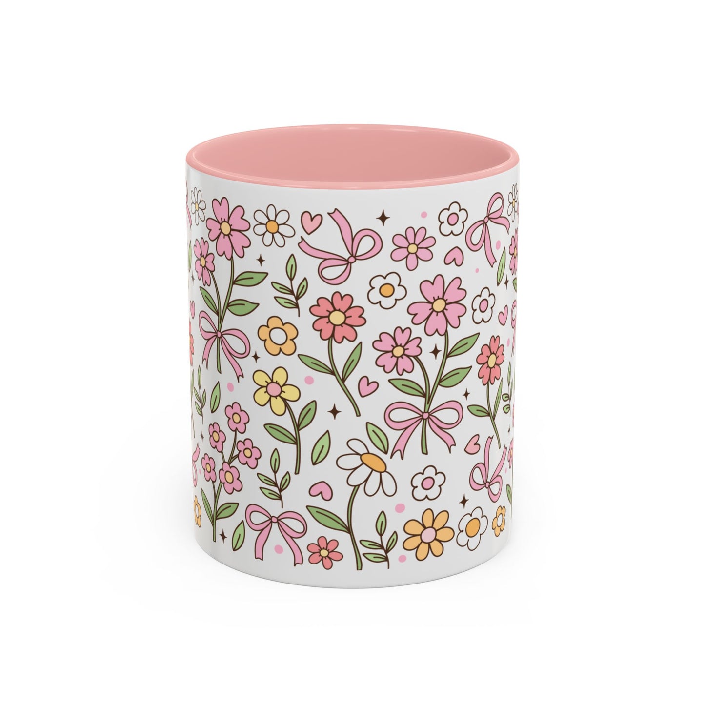 Cute Spring Floral Personalized Coffee Mug (11oz)