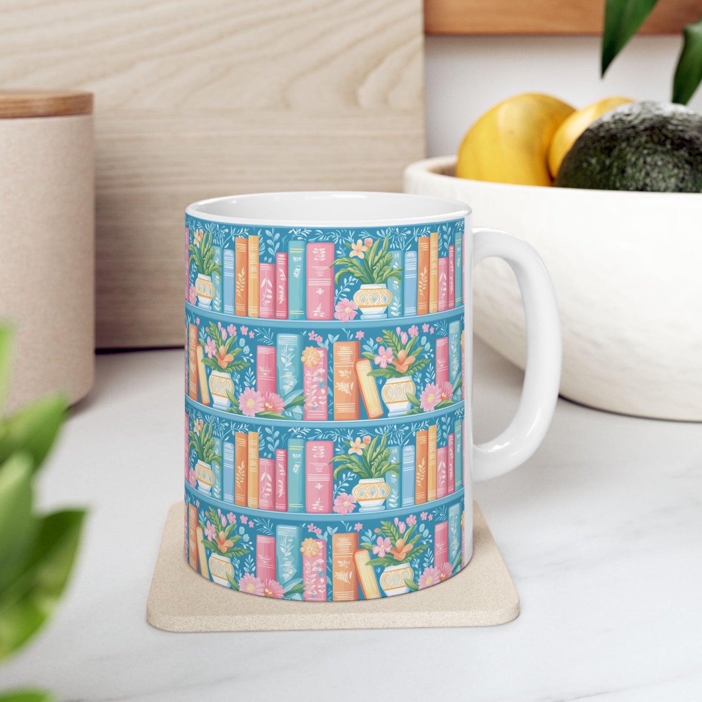 Cute Spring Flowers Booklover Coffee Mug (11oz)