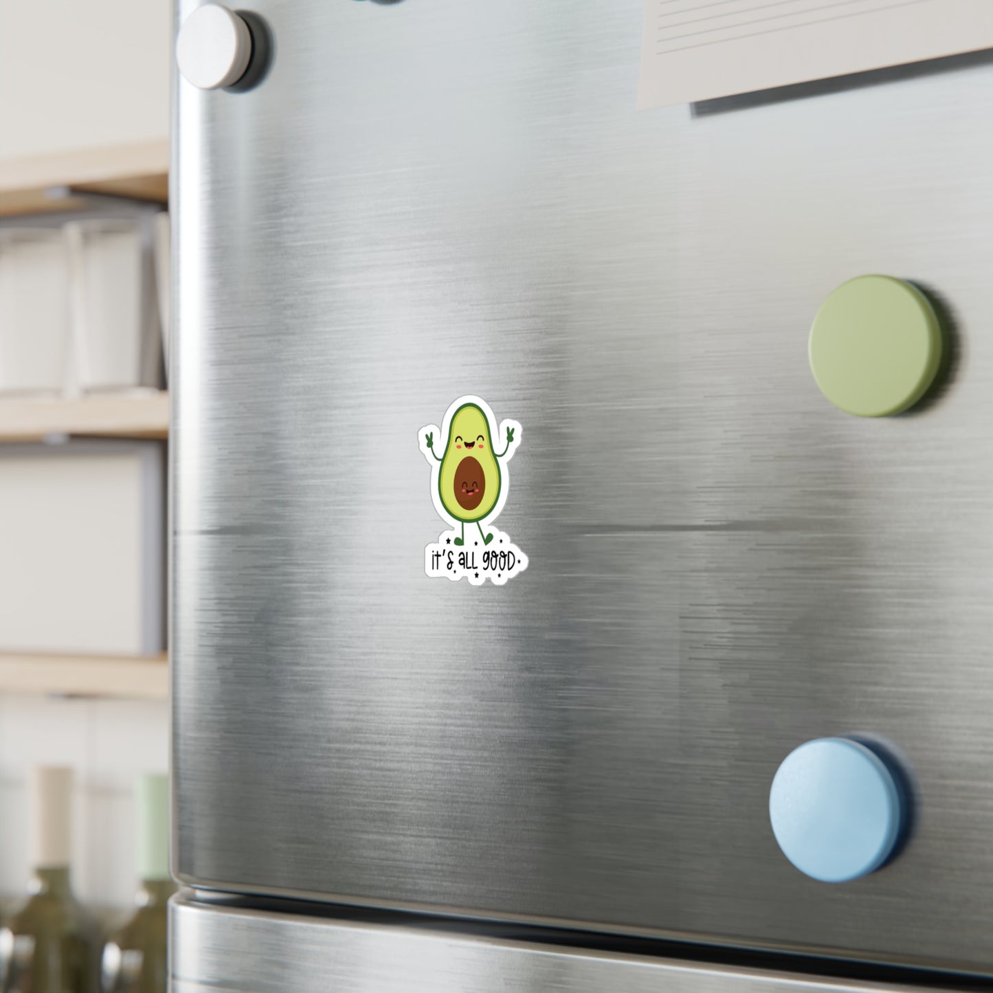Cute Dancing Avocado 'It's All Good' Quote Sticker