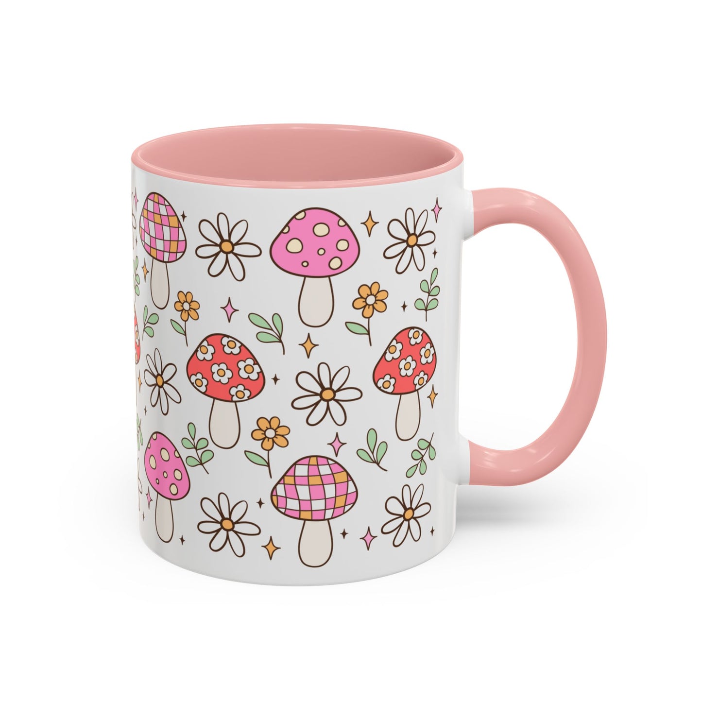 Whimsical Mushroom Coffee Mug - Floral Design for Nature Lovers