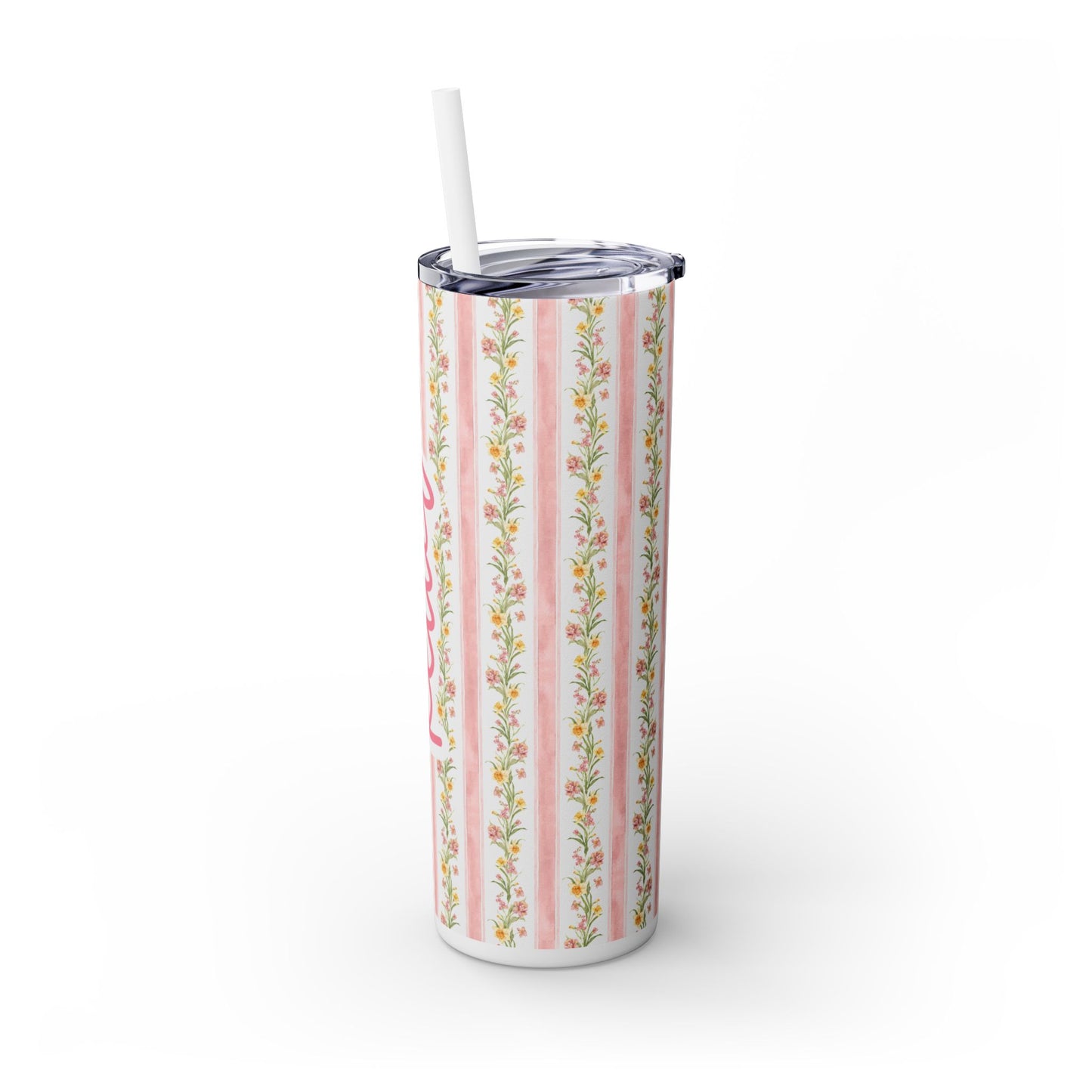Personalized Coquette Floral Tumbler 20oz