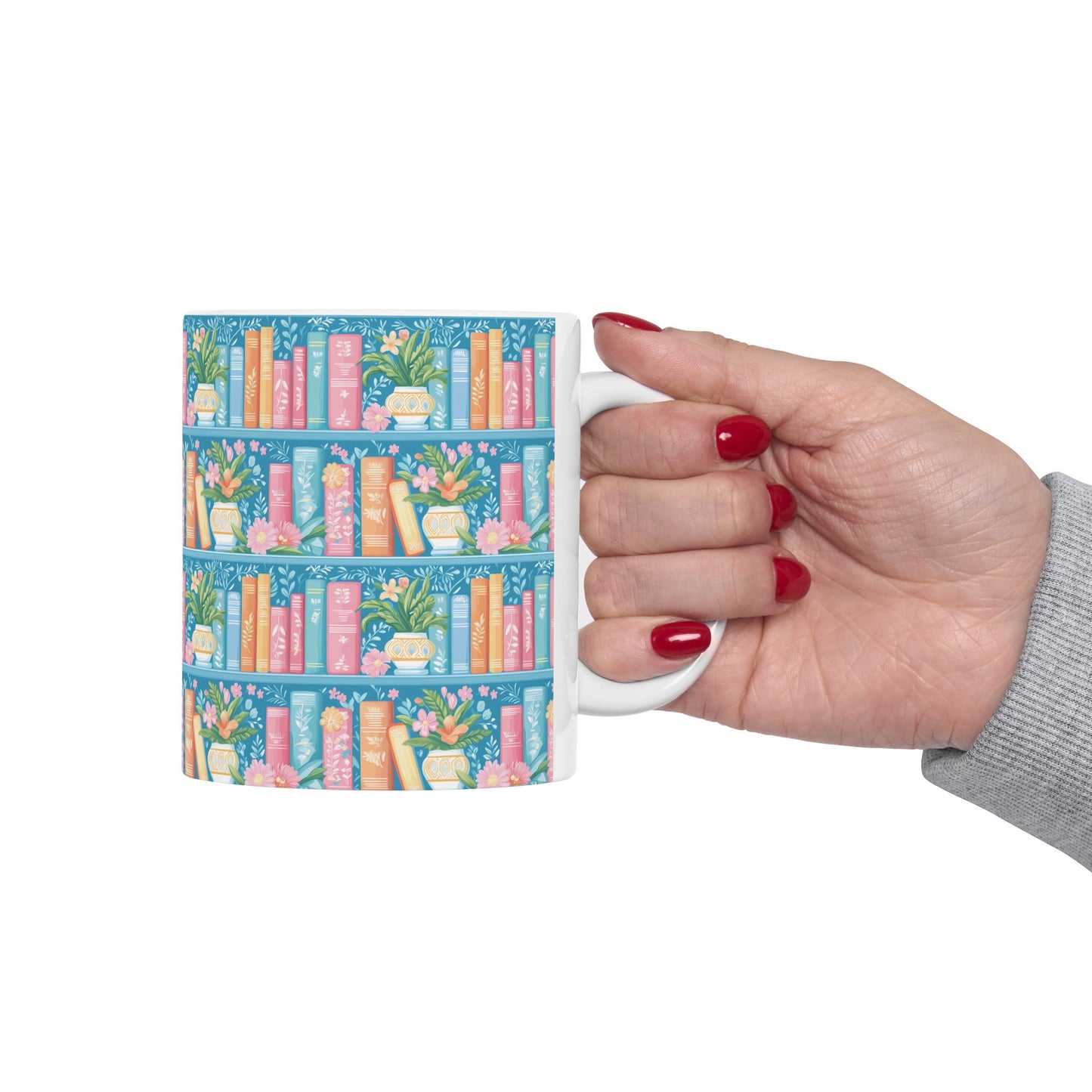 Cute Spring Flowers Booklover Coffee Mug (11oz)