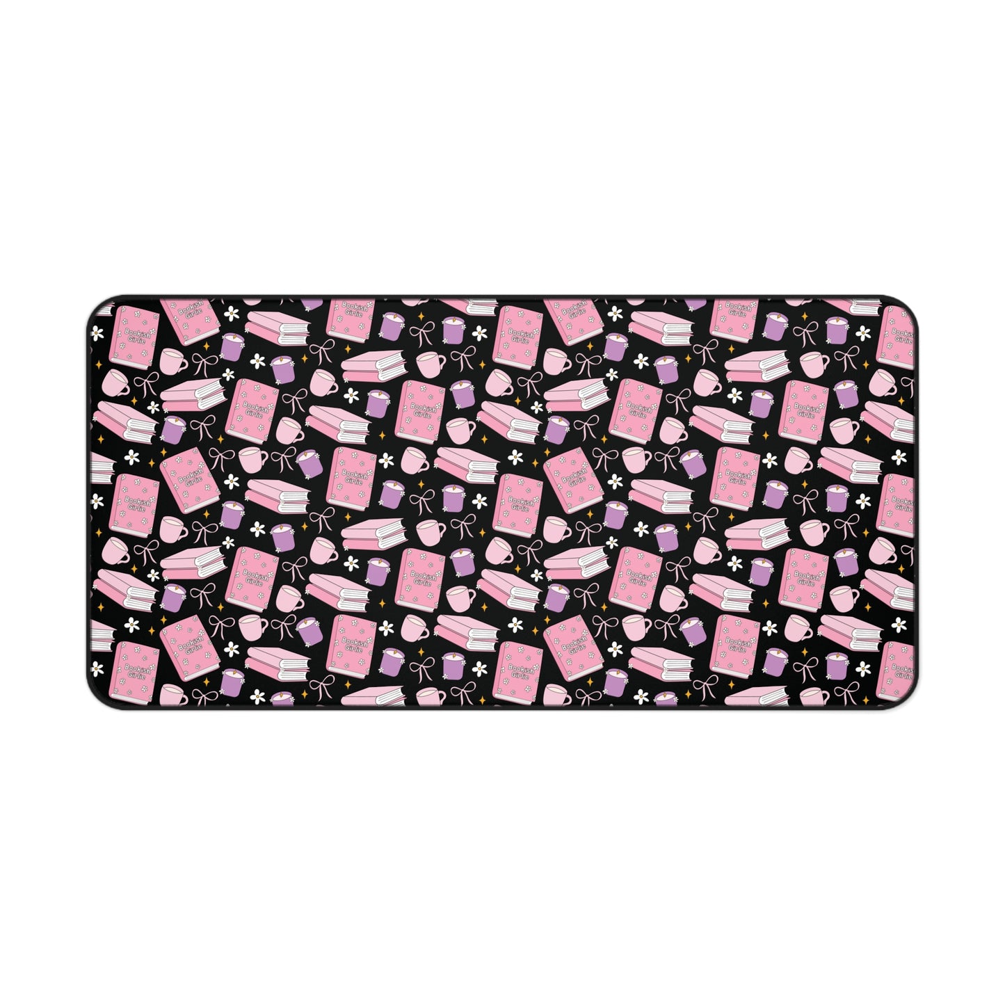 Bookish Girlie Desk Mat - Black