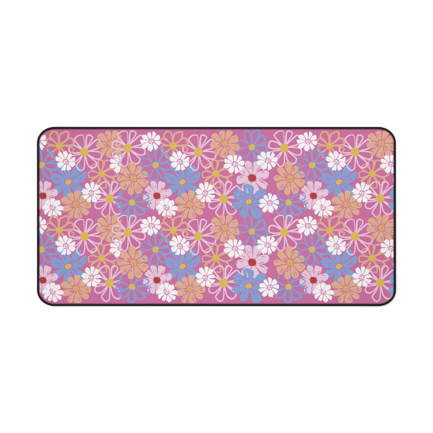 Spring Flowers Pink Desk Mat | Cute Desk Pad