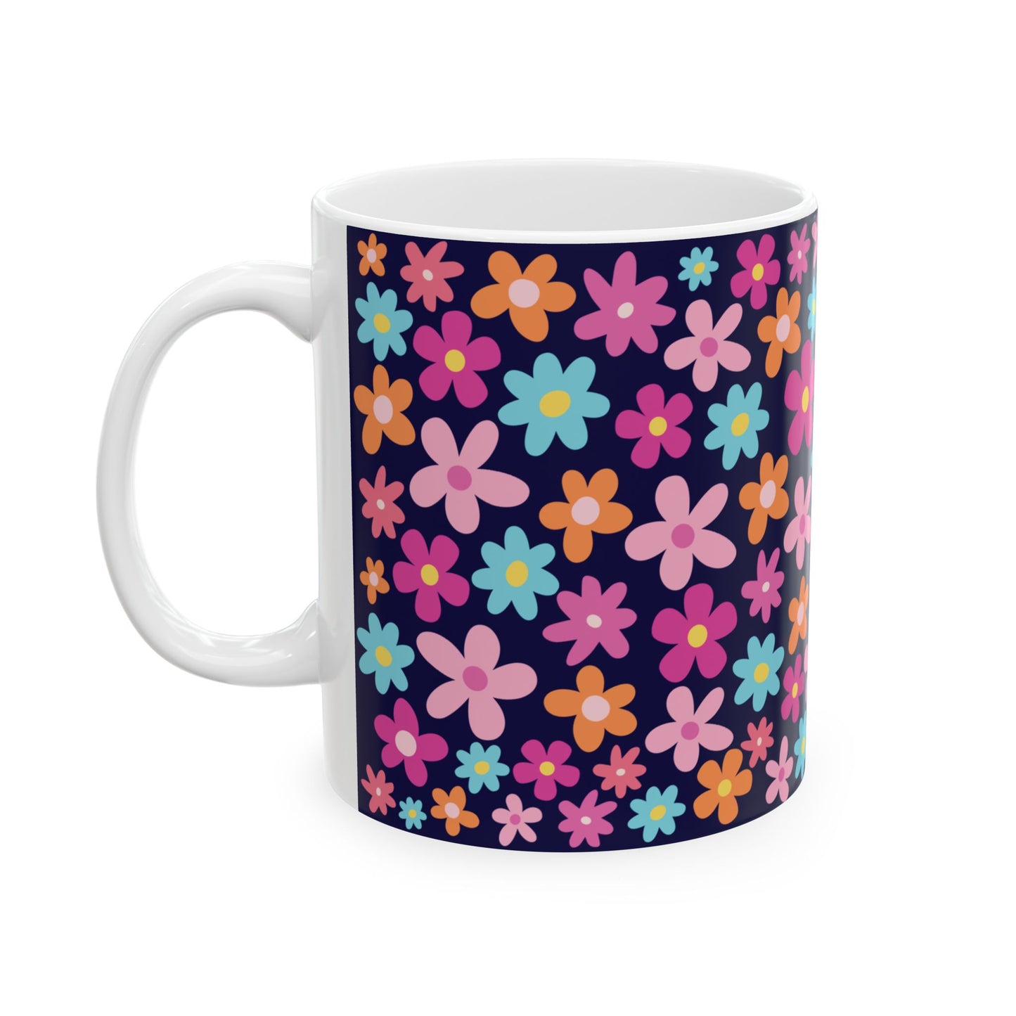 Colorful Floral Ceramic Mug - 11oz & 15oz