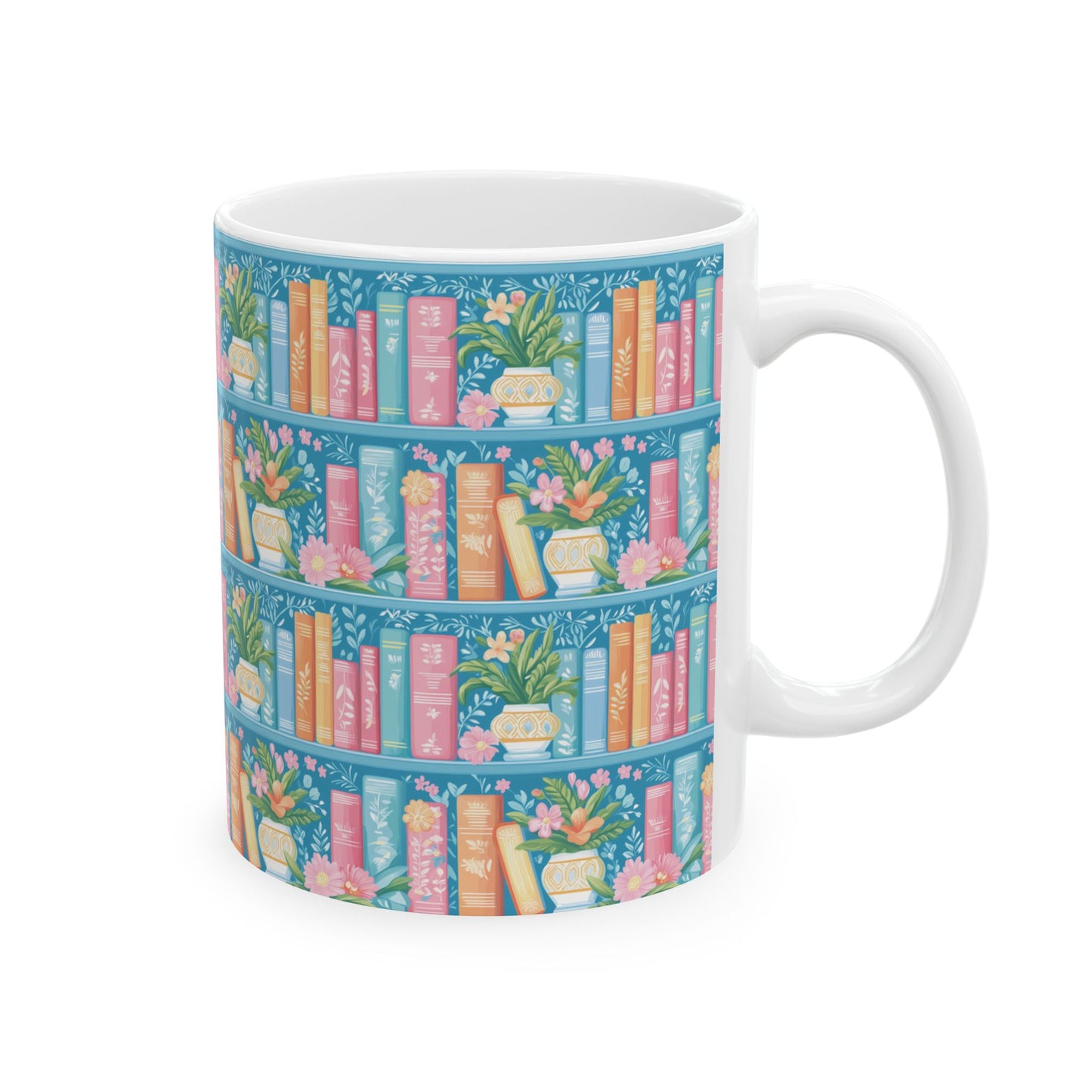 Cute Spring Flowers Booklover Coffee Mug (11oz)