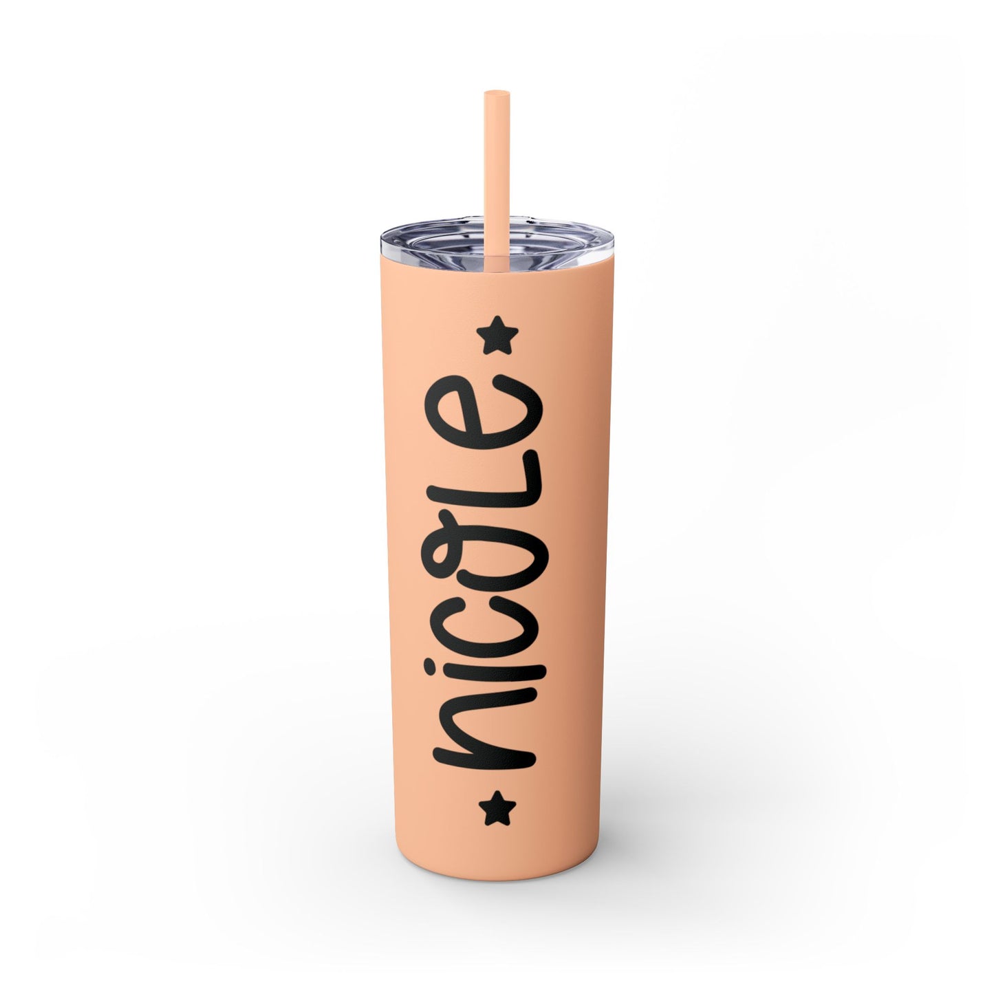Personalized Skinny Tumbler with Straw, 20oz