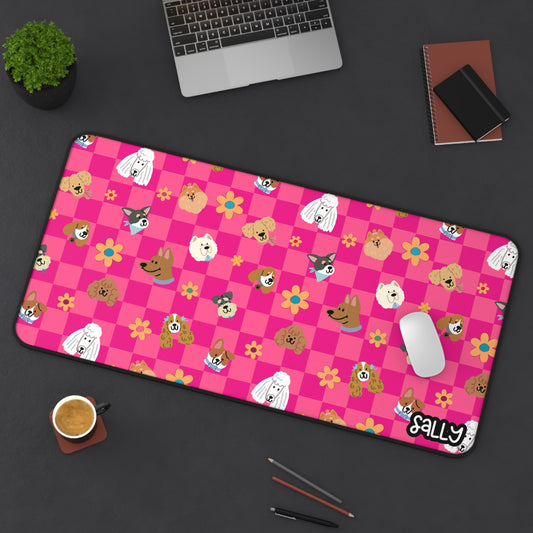 Cute Dog Pattern Desk Mat - Perfect for Pet Lovers and Home Offices