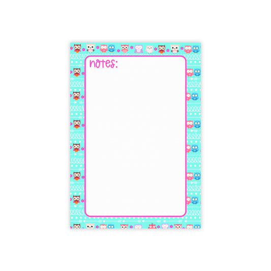 Cute Owl Note Pads for Fun Organization, Sticky Notes for Kids/Teachers, Gift for Students & Owl Lovers, Perfect for School/Office