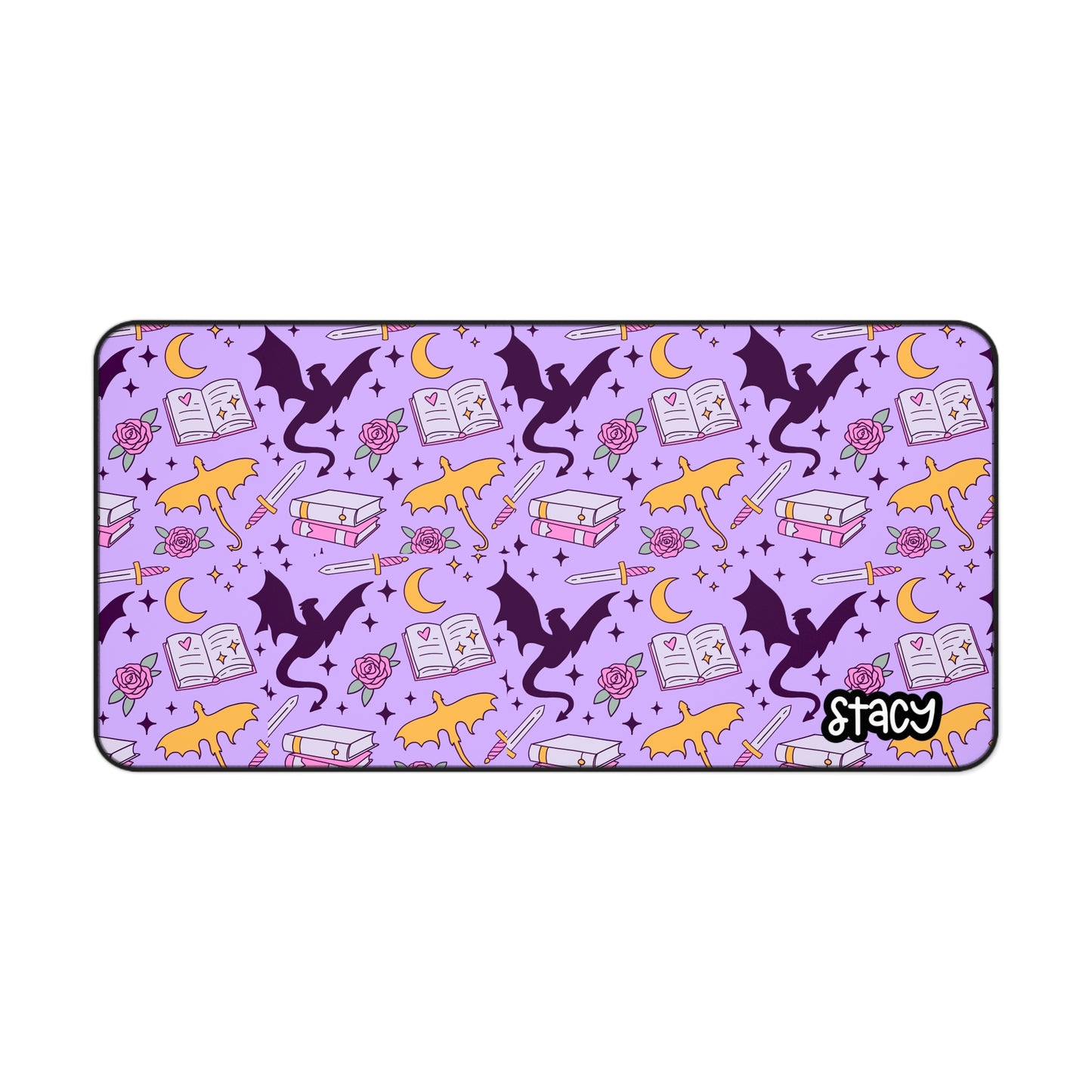 Fantasy Desk Mat (purple), Romantasy Desk Mat, Bookish Desk Mat, Bookish Mouse Pad