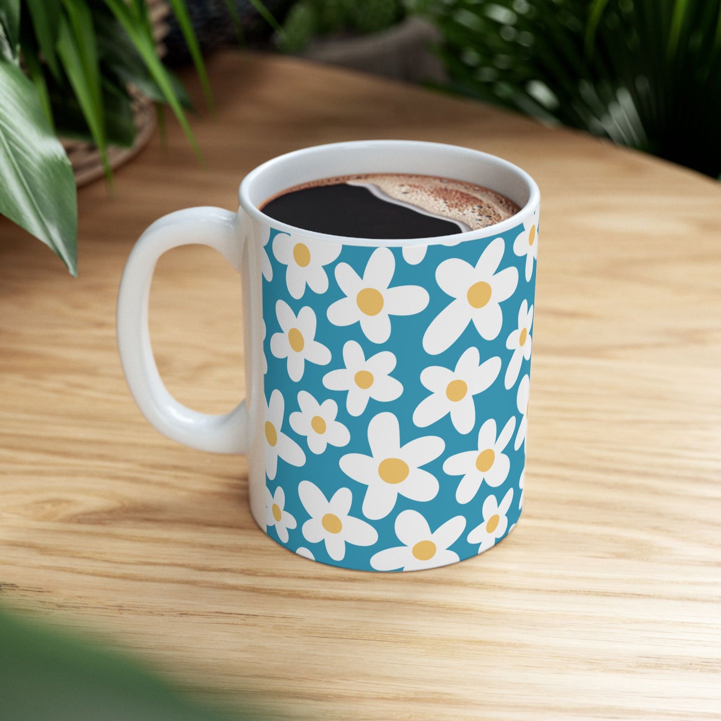 Cute Retro Flowers Coffee Mug (11oz)