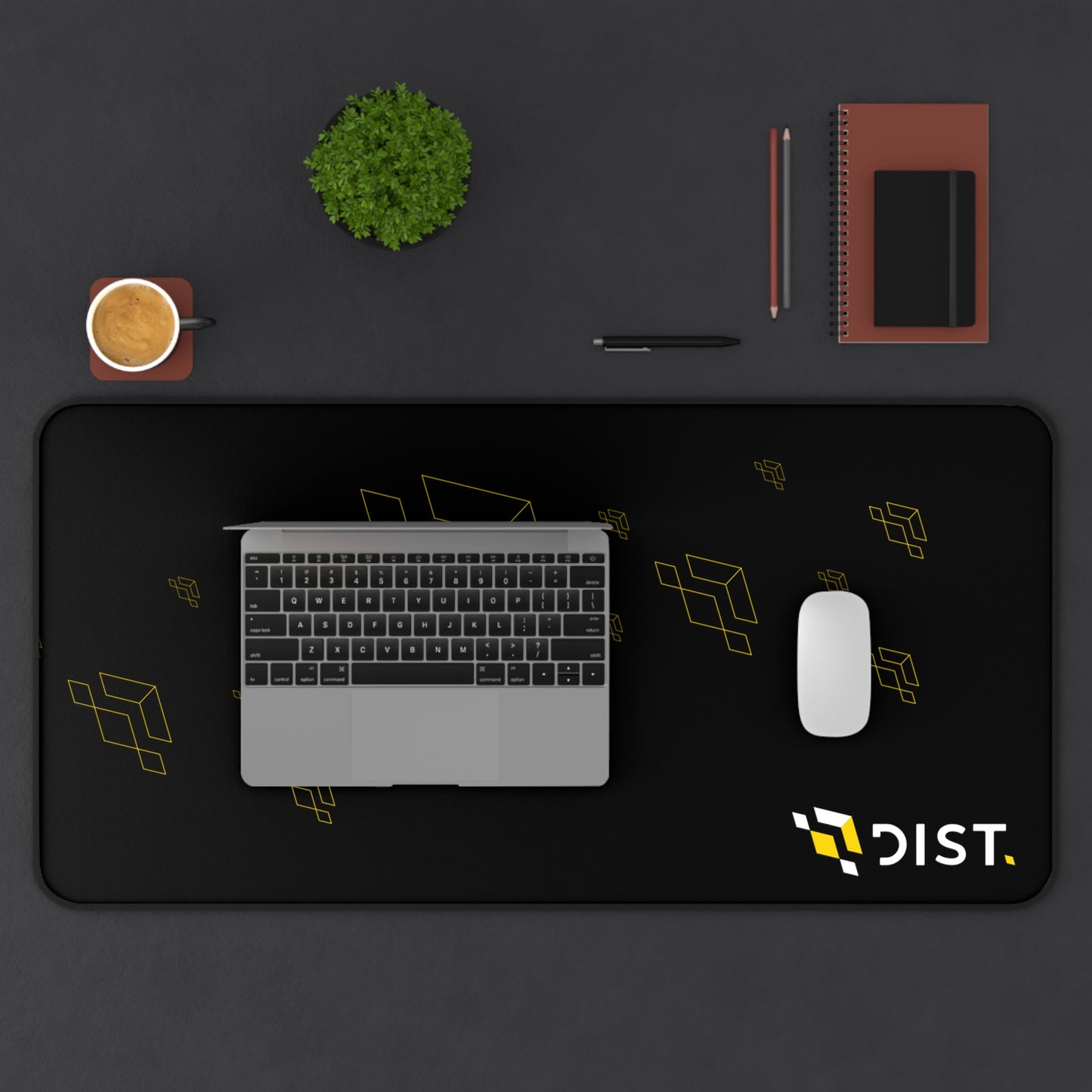 Stylish Office Desk Mat with Modern Geometric Design