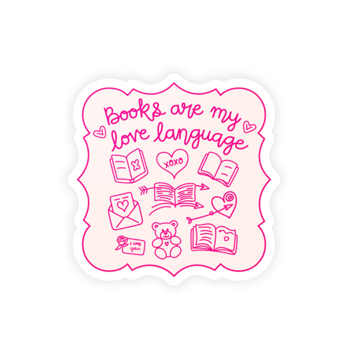 Booklover Sticker (water proof) 3”x4”