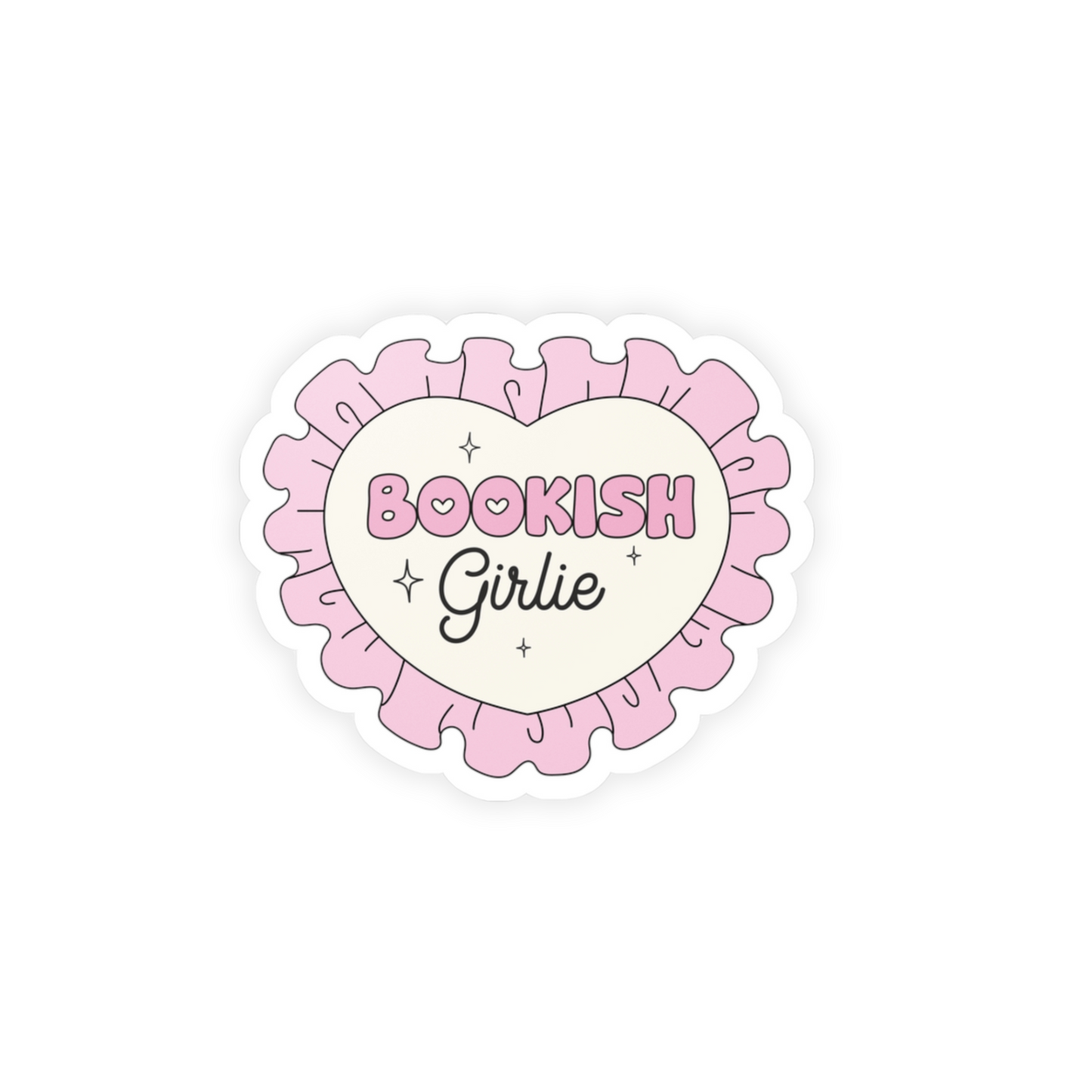 Coquette Bookish Girlie Sticker (water proof) 3”x4”