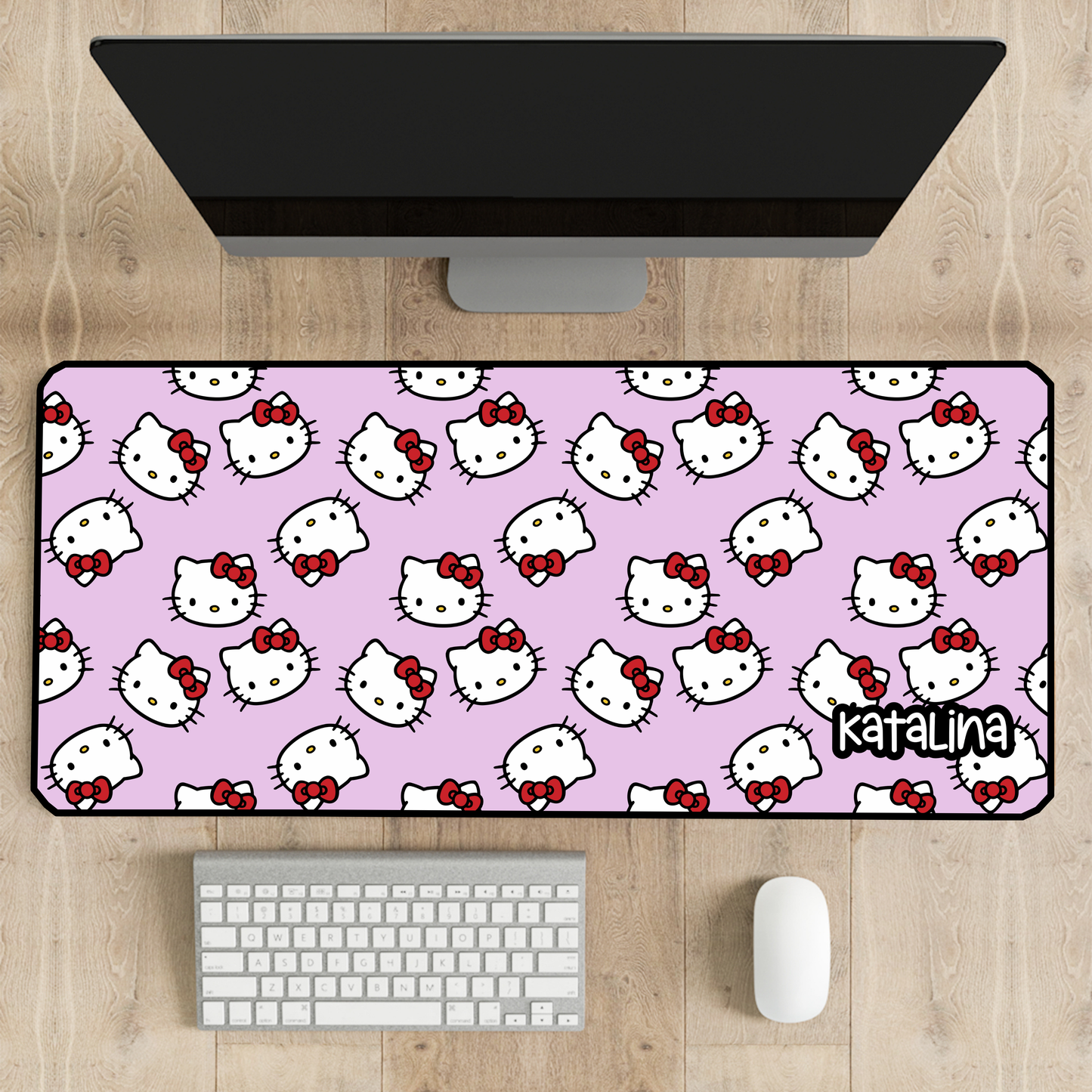 Personalized Hello Kitty Desk Mat | Cute Desk Pads