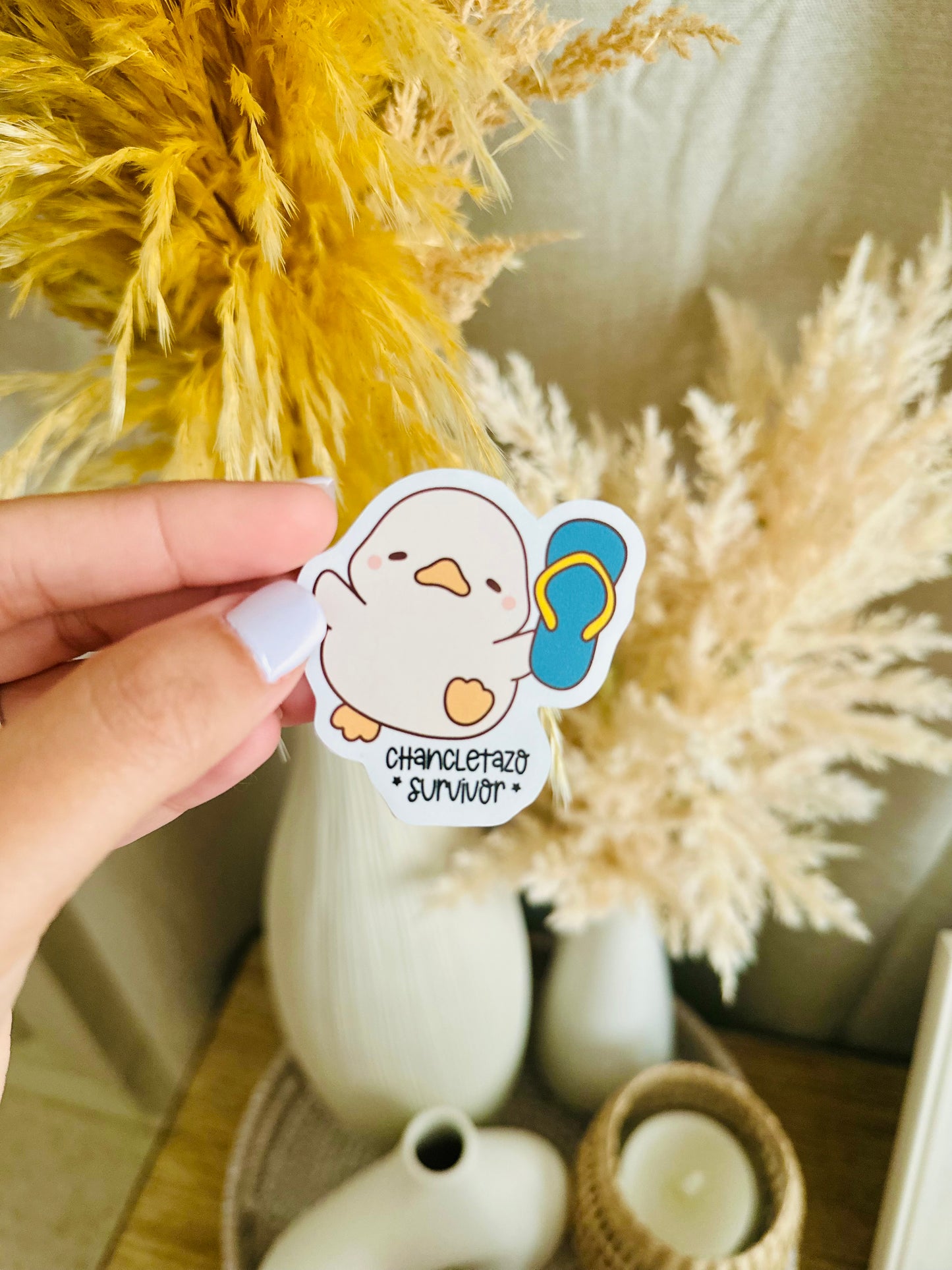 Cute Duck Humor Sticker (waterproof) 2”x2”