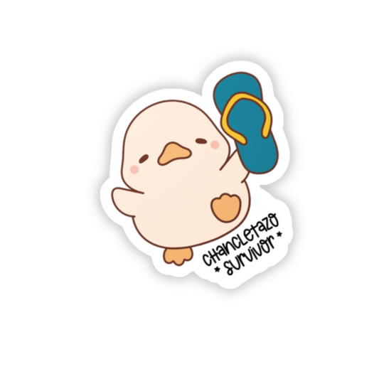 Cute Duck Humor Sticker (waterproof) 2”x2”