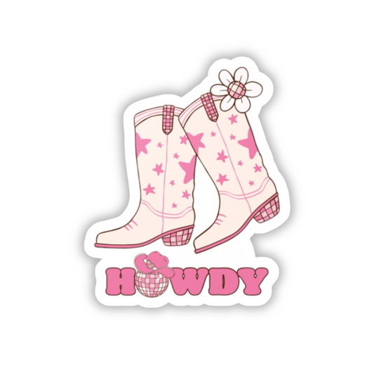 Cute Cowgirl Boots Sticker (waterproof) 2”x3”