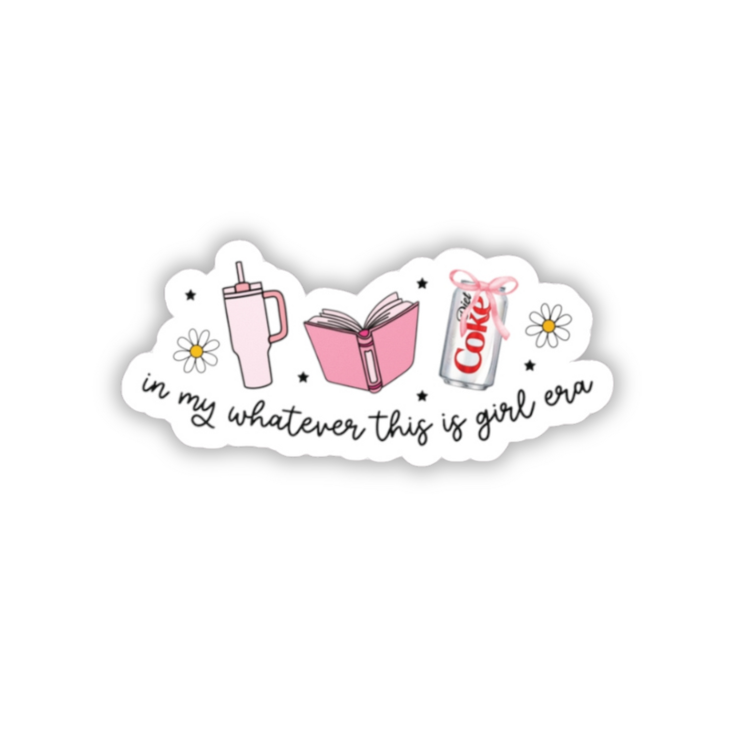 Bookish Girlie Diet Coke Sticker (waterproof)